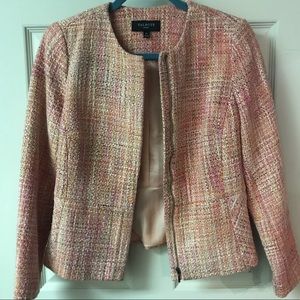 Talbots Pink Tweed Jacket Sz 4P 💖